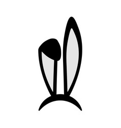 Bunny Ears Icons Easter Ear Mask Isolated