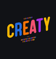 Creative Font Colorful Style