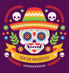 Flat Dia De Muertos Celebration