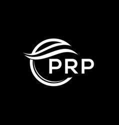 Prp Letter Logo Design On Black Background