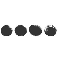 Stroke In Circle Shape Collection Round Paint