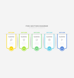 Five Section Infographic Diagram