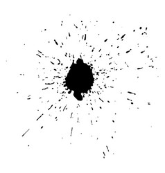 Ink Splatter Black Grunge Messy Drop Stain