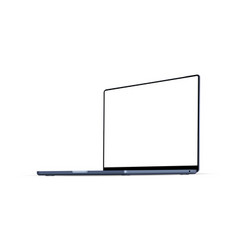 Laptop Dark Blue Mockup With Blank Screen