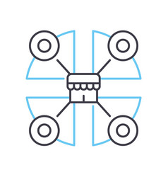 Market Segmentation Line Icon Outline Symbol