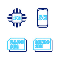 Set Line Micro Sim Card Nano Mobile With 5g