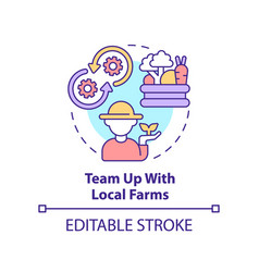 Team Up With Local Farms Concept Icon