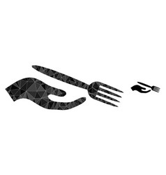 Dining Etiquette Triangle Lowpoly Flat Icon