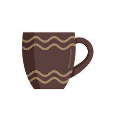 Empty Mug Icon Flat Hot Cup