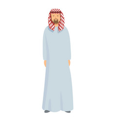 Qatar Traditional Man Icon Cartoon Arena