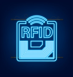 Rfid Radio Frequency Identification Neon Effect