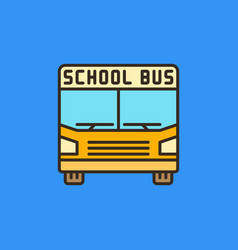 Schoolbus Bus Concept Minimal Colored Icon