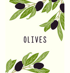 Background Banner Design With Olive Products