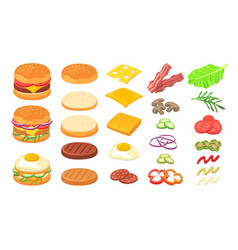 Burger Ingredients Set