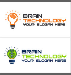 Brain Tech Logo Design Innovation Idea