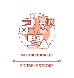 Violation Of Rules Red Concept Icon