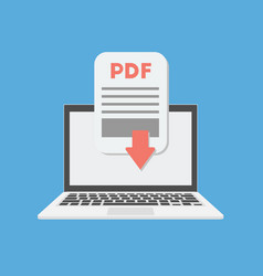 Pdf Document Download On The Laptop Concept