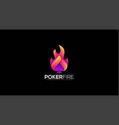 Poker Logo Spade Flame