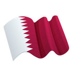 Wind Flag Qatar Icon Cartoon Sport Arena