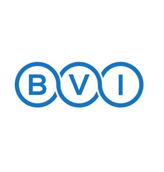 Bvi Letter Logo Design On White Background