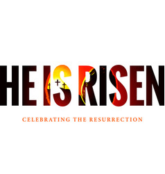 He Is Risen Tomb And Three Cross Easter Sunday