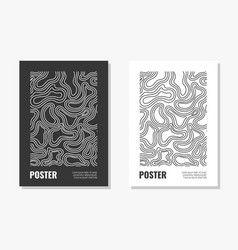 Set Of Abstract Black And White Smooth Pattern