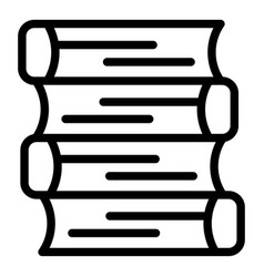 Book Stack Icon Outline School Education