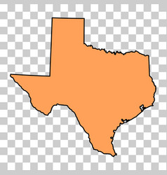 Texas Map Shape United States Of America Flat