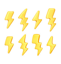 Yellow 3d Lightning Electric Charge Bolts Signs