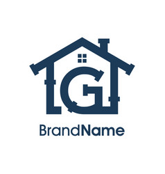 Modern Initial G Home Plumbing Logo