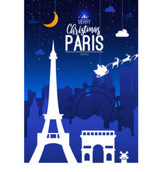 Paris France Christmas Holiday Background