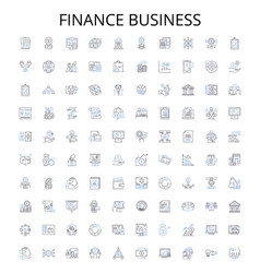 Finance Business Outline Icons Collection