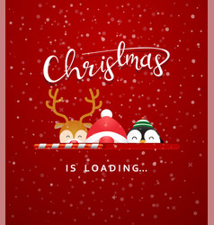 Merry Christmas Greeting Card With Loading Bar