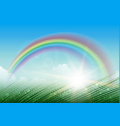 Rainbow Landscape Background