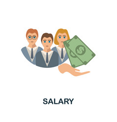 Salary Flat Icon Colored Element Sign From Work