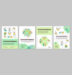 Schizophrenia Green Circle Brochure Template