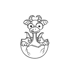 Cute dino coloring book Royalty Free Vector Image