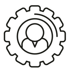 Gear Work Icon Outline Business Human