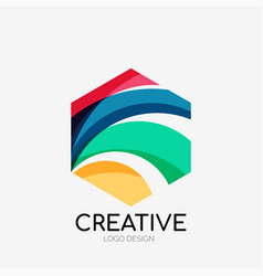 Modern Abstract Logo Design Geometric Art