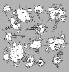 Speed Cloud Comic Cartoon Fast Motion Clouds