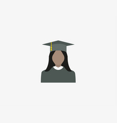 Woman Girl Graduation Hat Icon