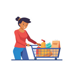 Young Woman Buying Groceries In A Supermarket