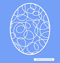 Oval Panel With Pattern Of Chaotic Lines