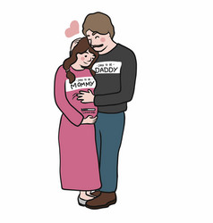 Soon To Be Mommy And Daddy Cartoon