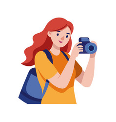 Young Woman Photographing Happy Moments Of