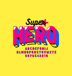 Comic Book Style Superhero Font Alphabet Letters