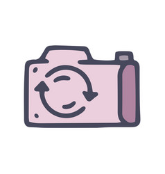 Flip Camera Color Doodle Simple Icon