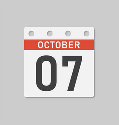 Icon Page Calendar Day - 7 October