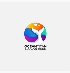 Ocean Icon Design Gradient Colorful