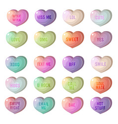 Sweet Conversation On Candy Hearts Pastel Color